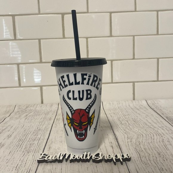 *Cats Intuition Stranger Things Hellfire Club Eddie Munson Reusable Tumbler Cup